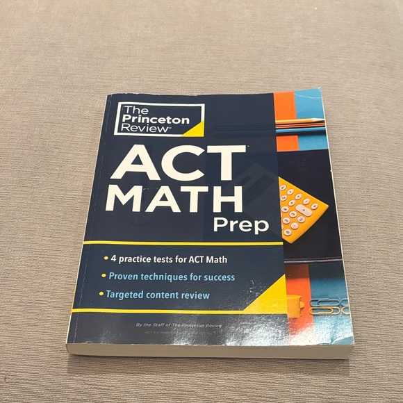 The Princeton Review | Other | Act Math Prep Book Blue And Yellow ...